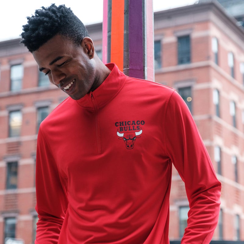 Ultra Game NBA Official Menâ€™s Quarter Zip Long Sleeve Pullover T-Shirt - Unisex, Denver Nuggets, Team Color, X-Large - Image 4